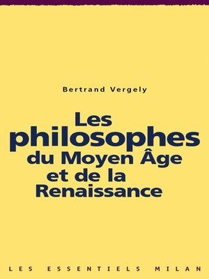 cover image of Les philosophes du Moyen Âge et de la Renaissance